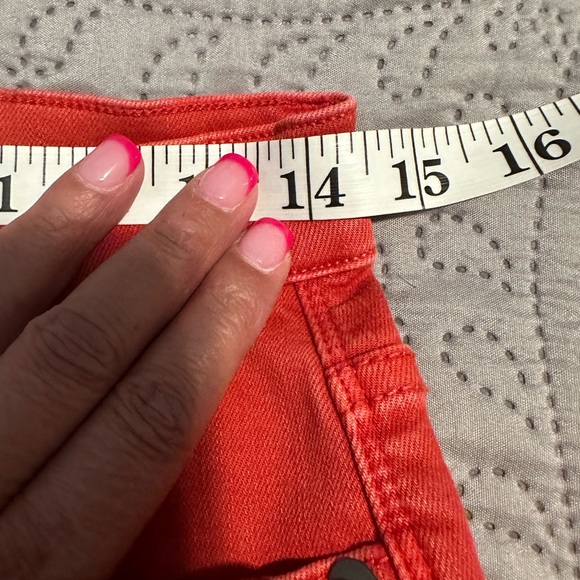 Madewell 9" High-Rise Skinny Jean Garment-Dyed Button-Front Burnt Sienna EUC 26T - Picture 7 of 8